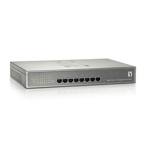 Level One Switch 8-10/100/1000(POE-PLUS-TOTAL - GEP-0822