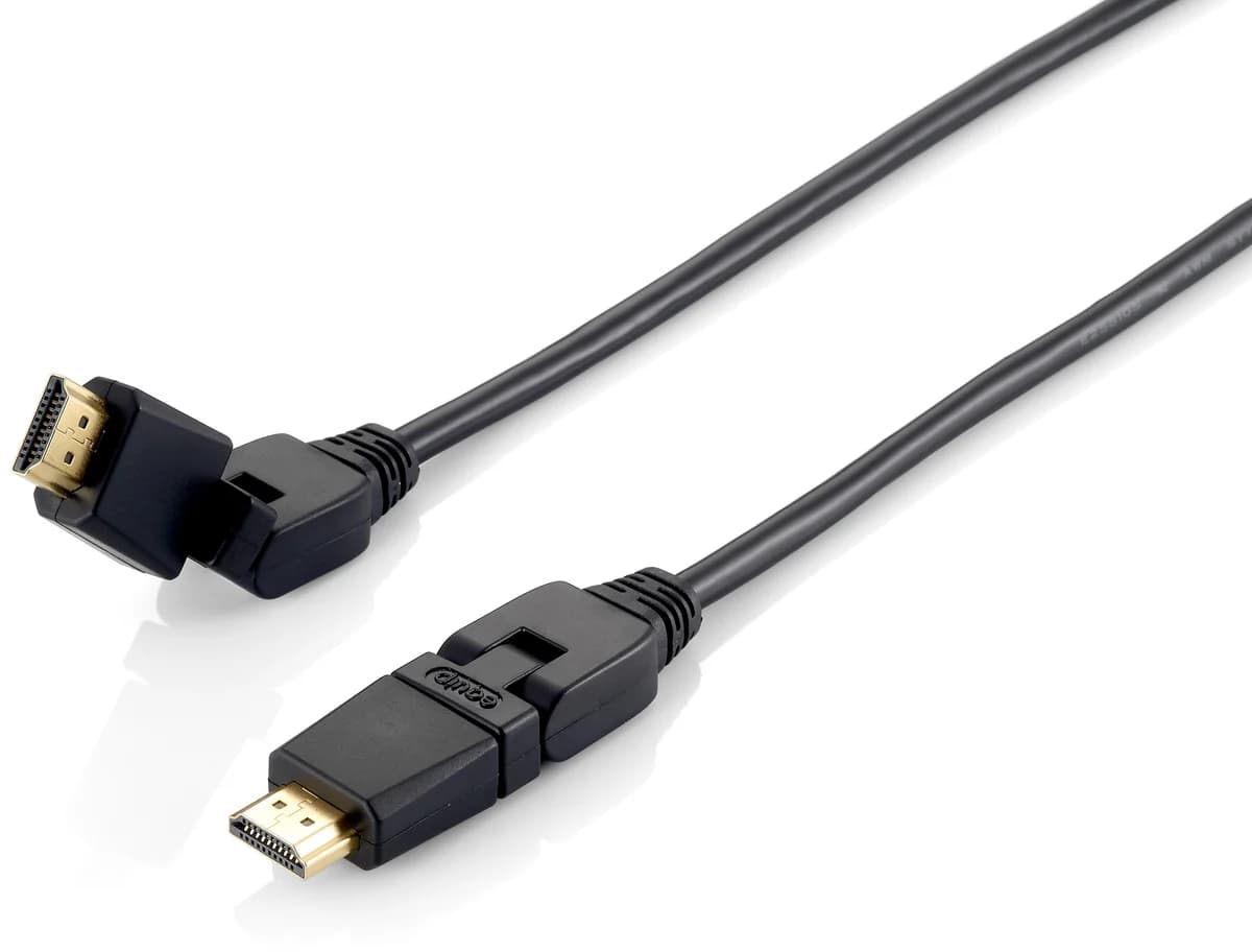 Equip Cabo HDMI High Speed Swivel Ethernet 1m Black - 119361