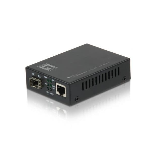 Level One 10/100/1000BASE-T to 1000BASE-X SFP Converter - GVT-2000
