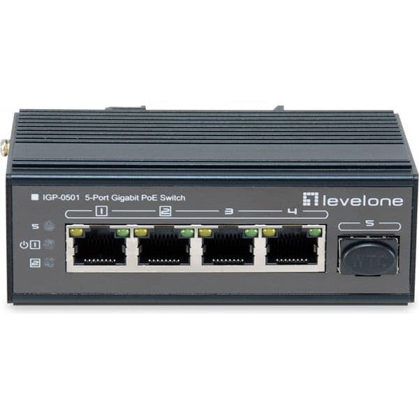 Level Switch One Level One 5x Ge IGP-0501 4xGE 1xGSFP 4xPoE+ - IGP-0501