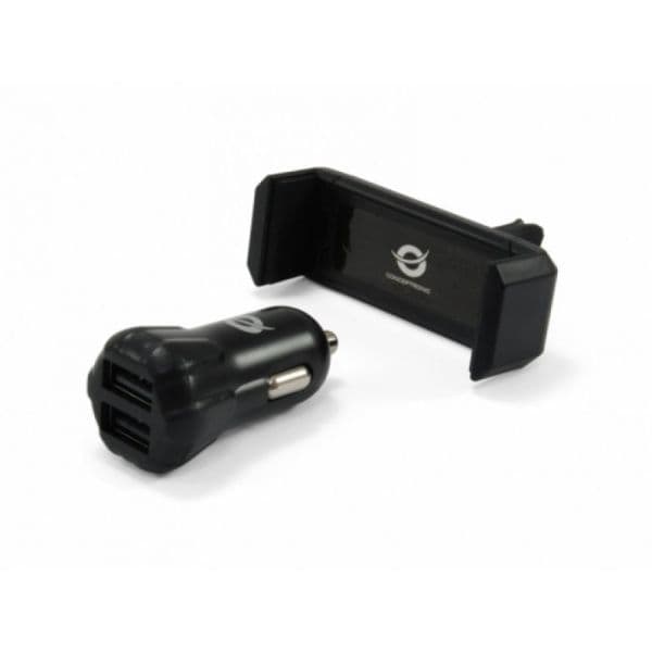 Conceptronic Adaptador Carro 2 Portas USB - CUSBCAR2AKIT