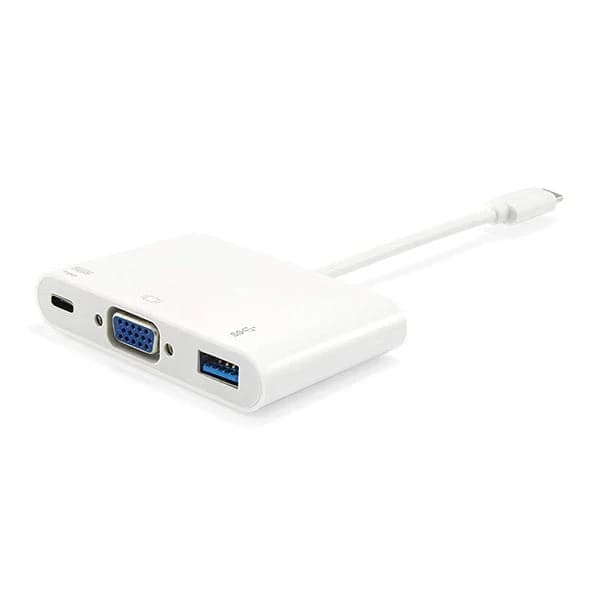Equip Adaptador USB Type C / VGA Female/USB A Female/USB Type C Female - 133462