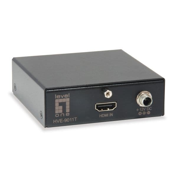 LevelOne HVE-9010 Extensor HDMI 4K2K RJ45 Cat.5 50 Metros Transmissor e Recetor AV Preto