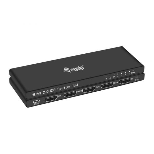 Equip Splitter Ultra Slim 4 Portas HDMI 2.0 - 332717