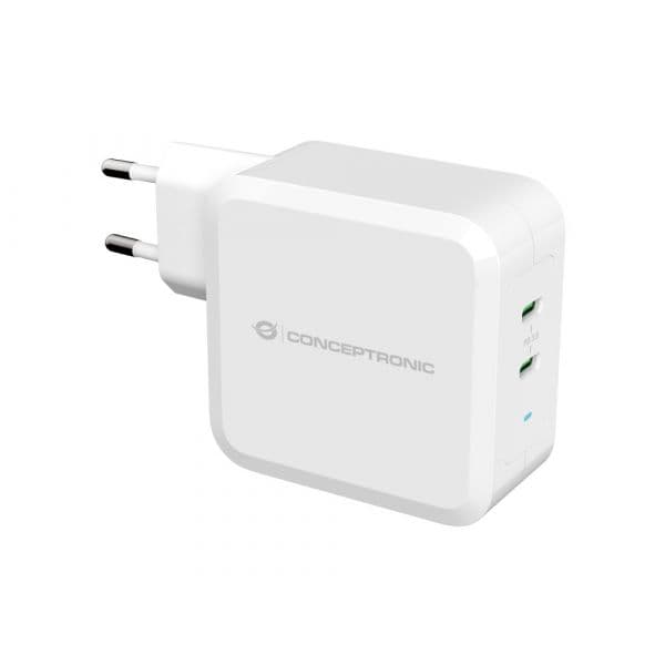 Conceptronic Althea Carregador de Parede PD 2xUSB-C 100W Branco