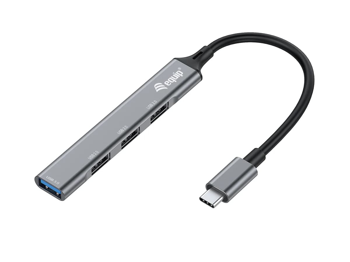 Equip Hub USB-C 128961 4-Port USB 3.0/2.0 Prateado