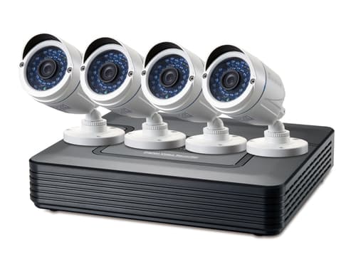 KIT DE VIGILÂNCIA DE VÍDEO NÍVEL UM DSK-4001 4 CANAIS 4 CÂMERAS + GRAVADOR