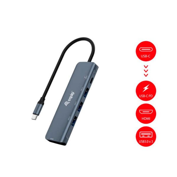 Equip USB-C 5 in 1 MultiFunctional Adapter HDMI USB 3.2 GEN1 100W USB PD