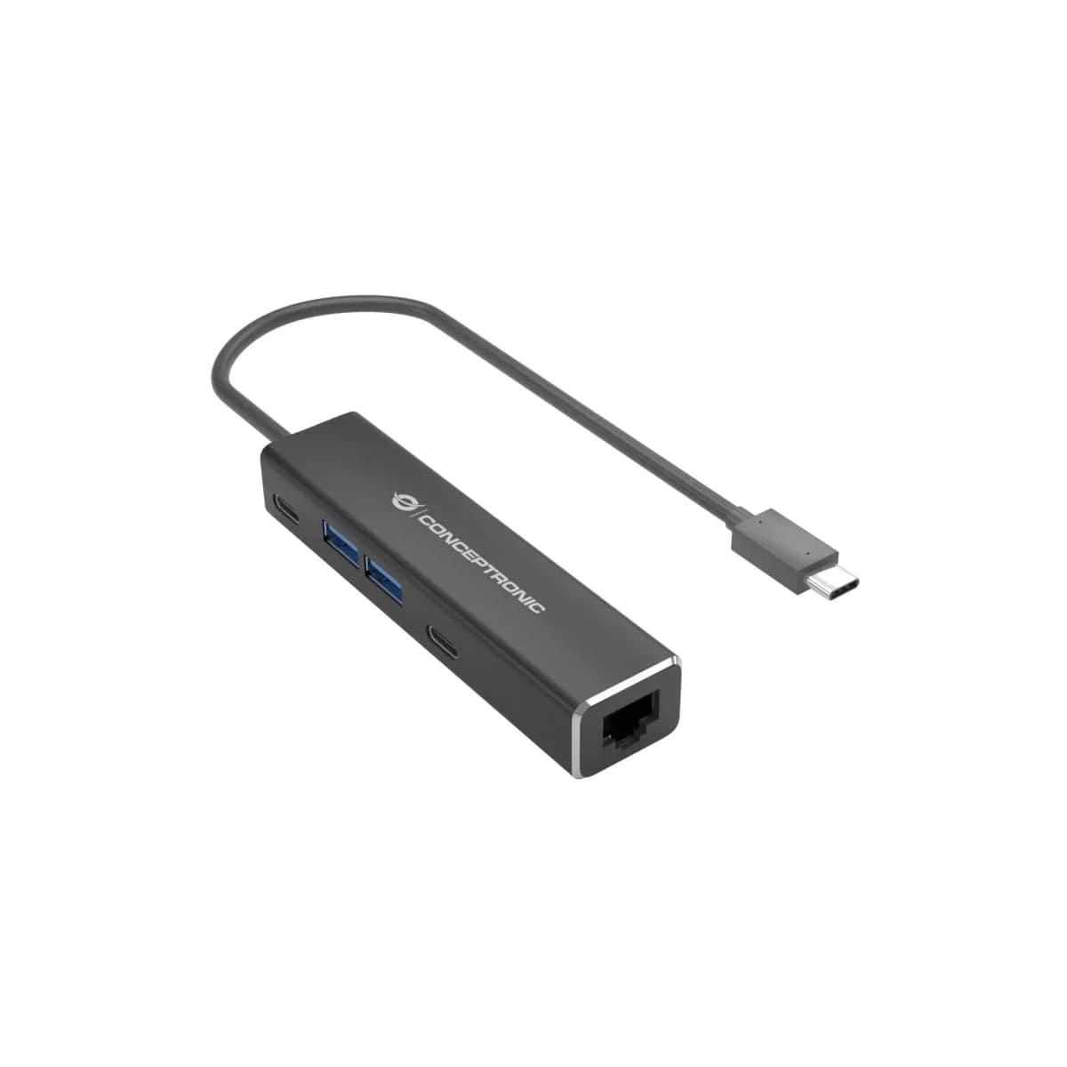 Conceptronic ABBY13B Adaptador USB Ethernet Gigabit / USB 3.2 / Hub USB-A2, C2