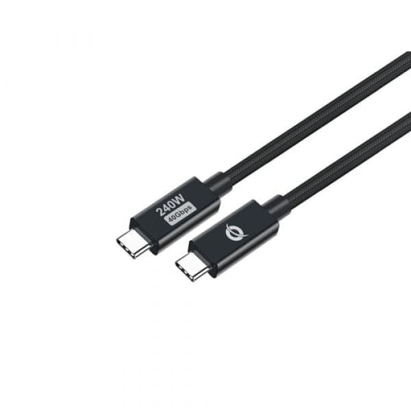 Conceptronic Cabo USB4.0 Type-C Macho para Macho 240W 40Gbps 8K 60Hz E-Mark 2 Metros Preto