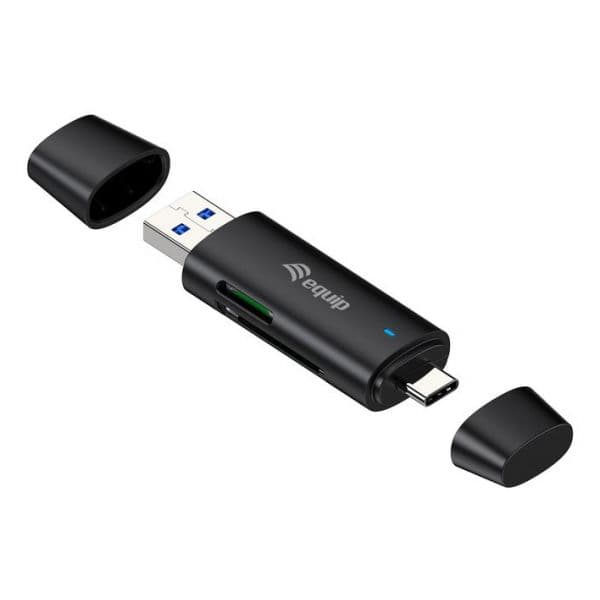 Equip 245462 Leitor de Cartões USB 3.2 Gen 1 Dual Connector USB-A/USB-C Preto
