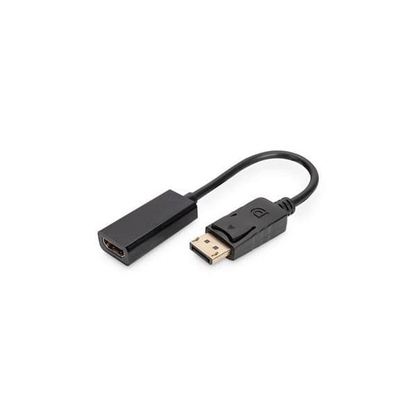 Digitus Cabo Adaptador DisplayPort para HDMI tipo A com Bloqueio M/F 15cm - AK-340400-001-S