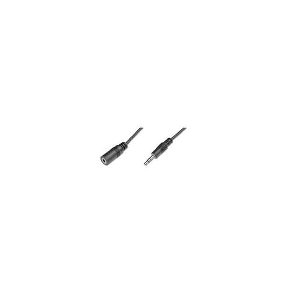 Digitus Cabo Audio Extension Stereo 3.5mm 2.50m CCS 2x0.10/10 Shielded M/F Black