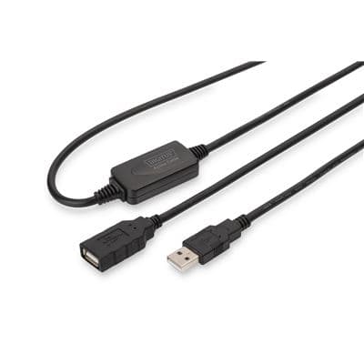 DIGITUS CABO EXTENSAO ACTIVA USB 2.0 PRETO - 10MT
