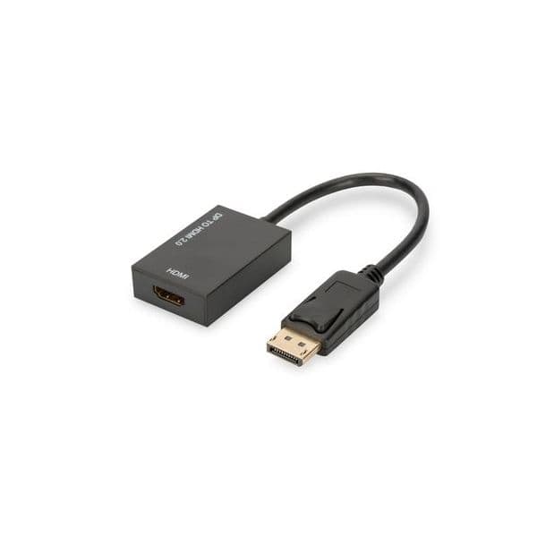 Digitus Cabo Adaptador DisplayPort para HDMI M/F 0.2m Black