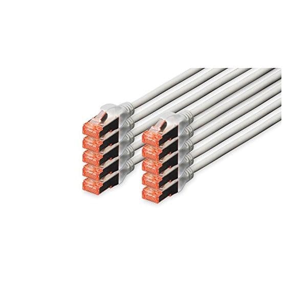 cabo de rede Digitus Professional 1m Cat6 S/FTP (S-STP) Cinzento