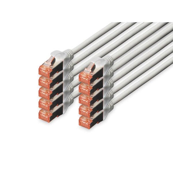 Digitus Cabo de Rede S-FTP Cat. 6 LSZH 3m Grey 10 Unidades - DK-1644-030-10