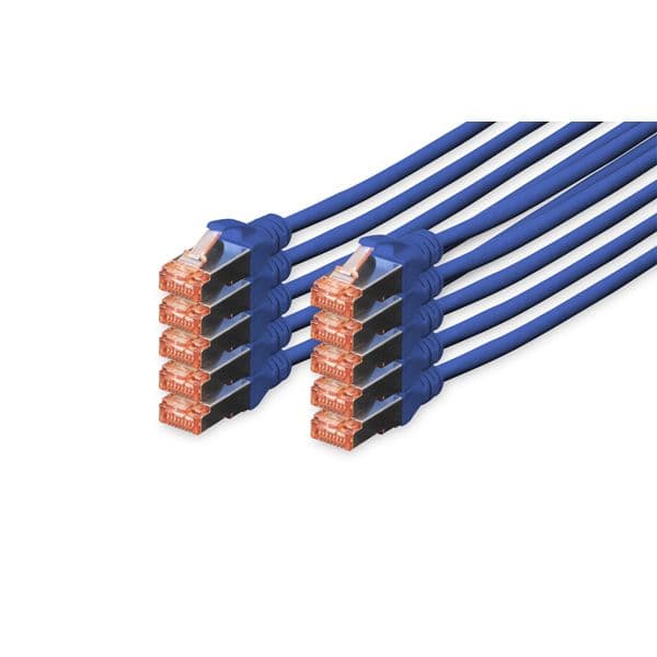 cabo de rede Digitus DK-1644-005-B-10 0.5m Cat6 S/FTP (S-STP) Azul