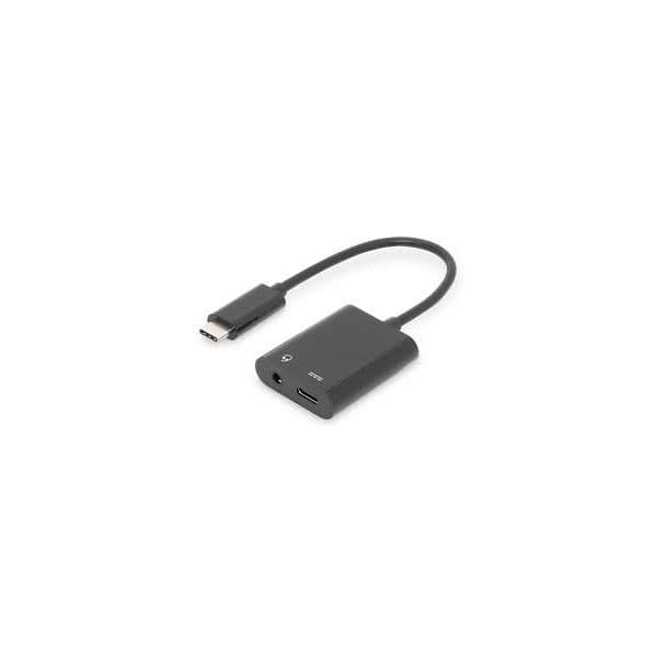 Digitus Type-c Splitter Type C - 3.5mm+type C M/f/f 0.2m Gen2 - Ak-300400-002-s