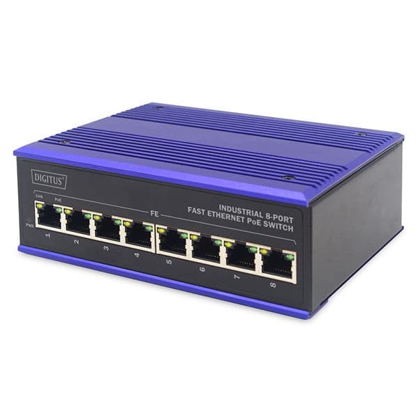 Digitus Switch 8 Portas Fast Ethernet PoE 10/100