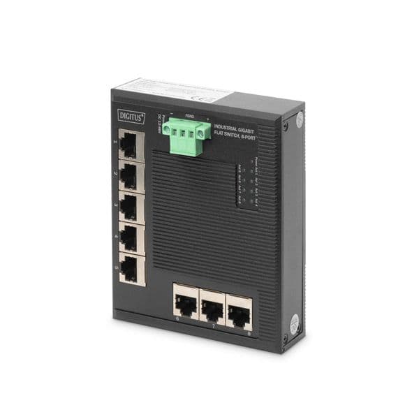 Digitus Industrial Gigabit Flat Switch 8 Portas