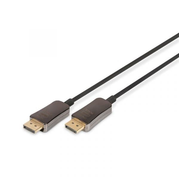 Digitus Cabo de Fibra Óptica DisplayPort UHD 8K Macho/Macho 10 m Black - AK-340107-100-S