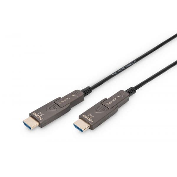 Digitus AK-330127-300-S Cabo HDMI Fibra Óptica 4K Ethernet 30m Black