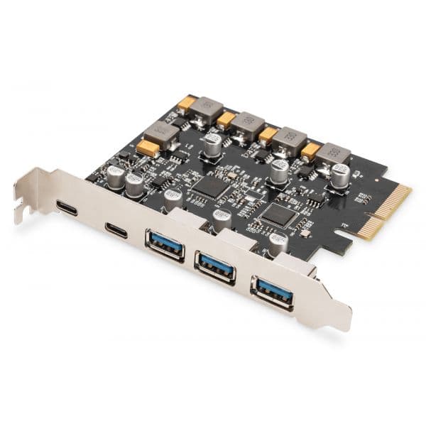 Digitus Placa de Interface Interno DS-30222 USB 3.2 Gen 2 2x USB Type-C 3x USB-A