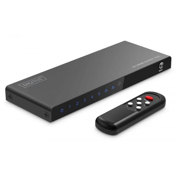 Digitus DS-55332 Switch HDMI 5x1 4K/60Hz UHD HDR 18Gbps HDCP 2.2