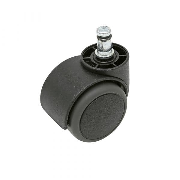 Kaiser+kraft Roda para Cadeira de Trabalho, para Pisos Duros, Embalagem de 5 Unid., Ø do Pino 11 mm Preto - M9981316-586937