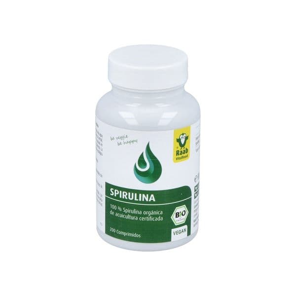 Raab Algas Espirulina Orgânicas 200 Comprimidos de 400mg