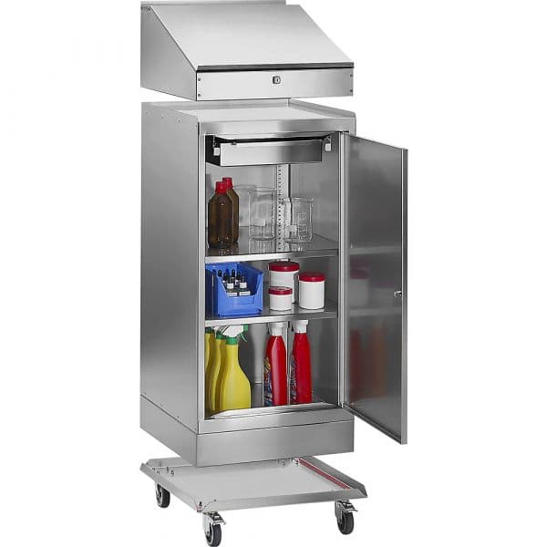 Kaiser+kraft Conjunto de Rodas em Aço Inoxidável, para Armário de Ferramentas 500 X 500 mm, Acessórios