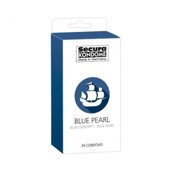 Secura Kondome Preservativos Blue Pearl 24