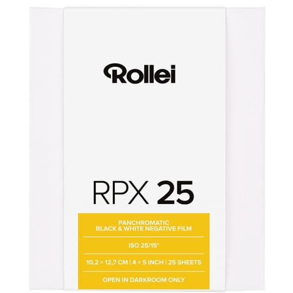 Rollei Plan Film Rpx 25 Asa 4x5 Inch 25 Films