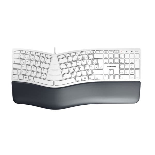 Teclado Cherry KC 4500 Ergo Layout Alemão Branco