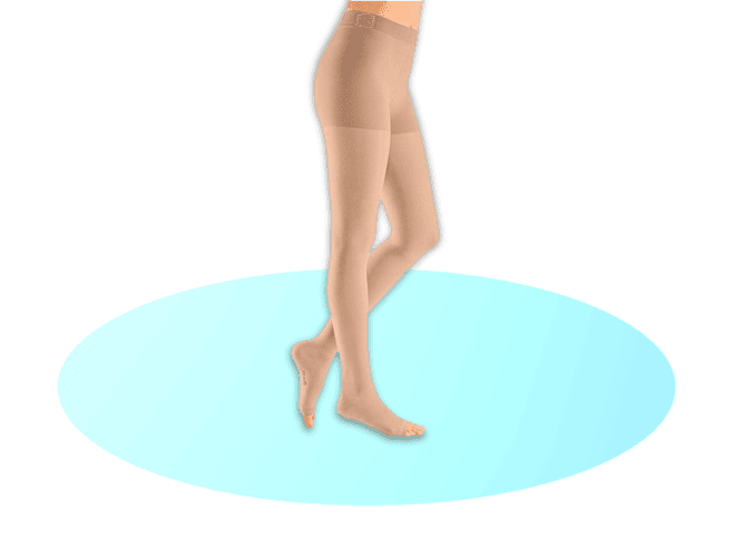 Meia elástica duomed ccl2 collant curto s/b (L) (L)