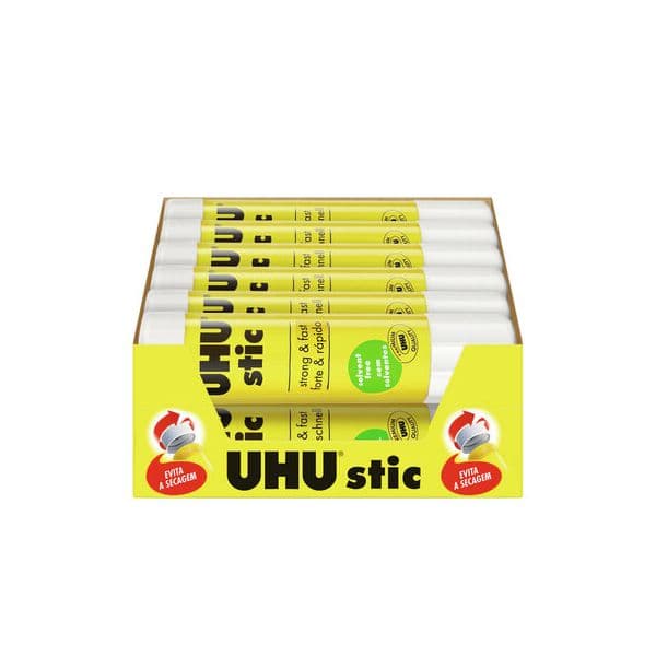 UHU Cola Stick 21g Pack 12 Un.