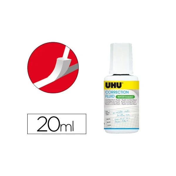 UHU Corretor Pincel Base Aquosa 20ml 1 Un.