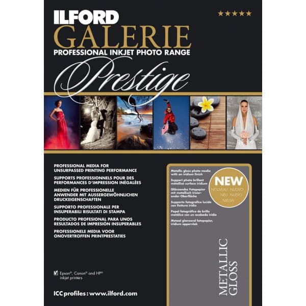 Ilford Papel Galeria Prestige Metalico 260g A4 25F Brilhante