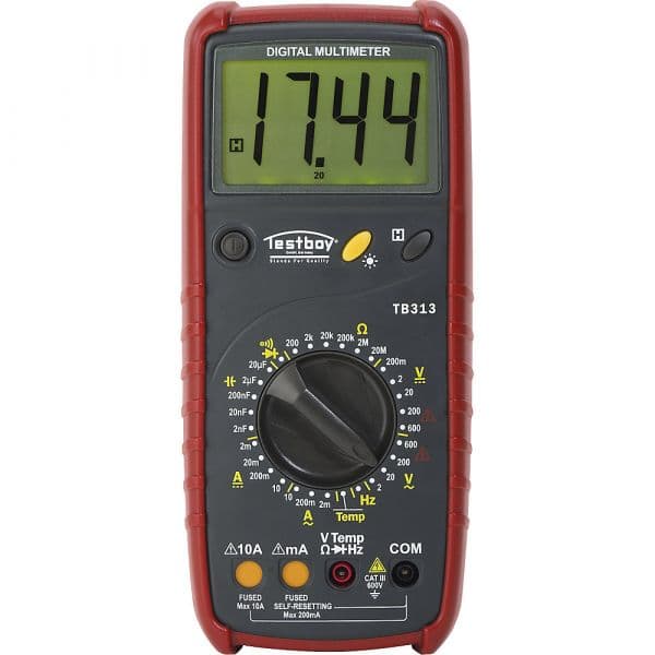 Kaiser+kraft Multímetro Digital, Axlxp 38 X 200 X 89 mm, Proteção do Âmbito de Medição Preto, Vermelho - M3143893-498883