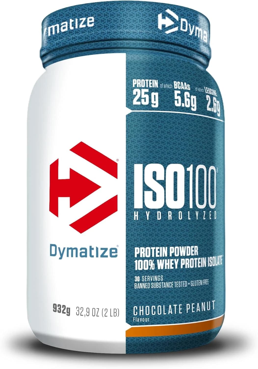 DYMATIZE ISO 100 (932g) Sabor Chocolate Peanut Butter | 100% Proteína Isolada e Hidrolisada | Zero Açúcar, Ultra-Rápida Absorção