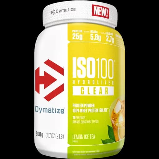 DYMATIZE ISO100 Hydrolyzed Clear (900g) | Proteína Isolada e Hidrolisada Ultra-Rápida e Refrescante - Limão