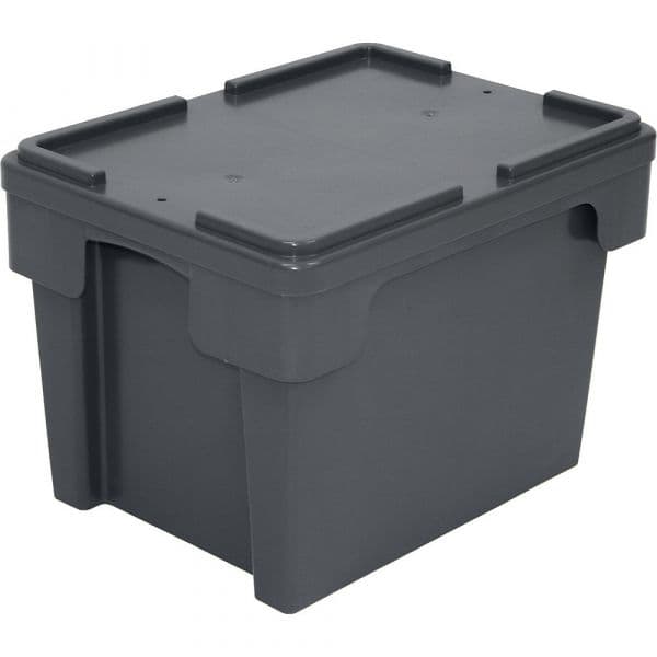 Kaiser+Kraft Recipiente Empilhável Giratório em Hdpe, Capacidade de 23 L, Paredes e Fundo Fechados, Cinzento Cinzento