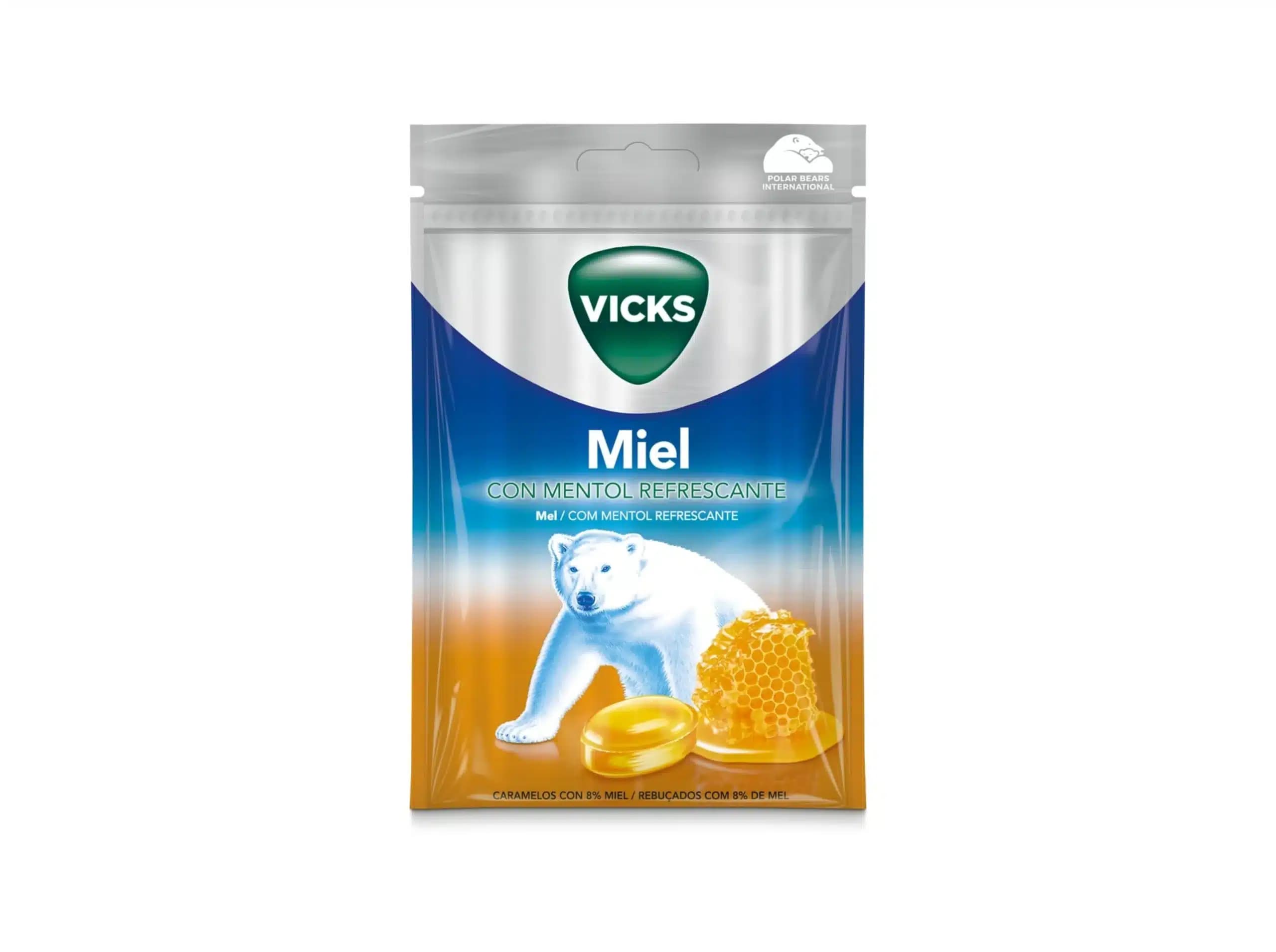 Vicks Rebuçados Mel Mentol Refrescante 72g