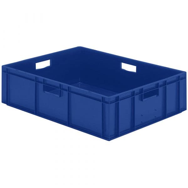Kaiser+Kraft Recipiente Empilhável em Formato Euro, Paredes e Fundo Fechados, Cxlxa 800 X 600 X 210 mm, Azul, Embalagem de 2 Unid. Azul