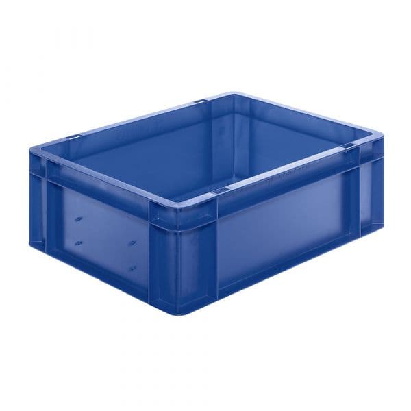 Kaiser+Kraft Recipiente Empilhável em Formato Euro, Paredes e Fundo Fechados, Cxlxa 400 X 300 X 145 mm, Azul, Embalagem de 5 Unid. Azul