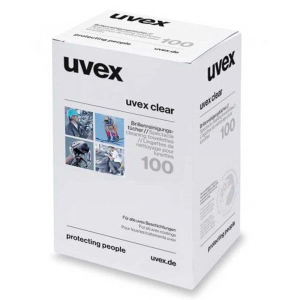 Uvex Glasses Cleaning Wipes 100 Units Branco