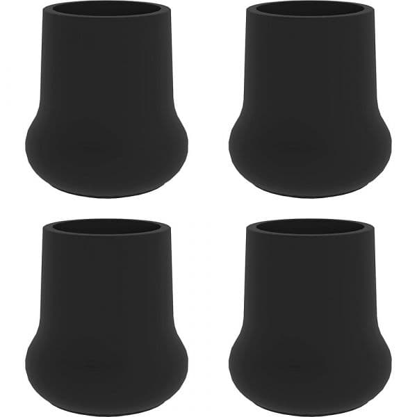 Kaiser+kraft Sapata da Escada Exterior para Pedestal de Trabalho em Alumínio, Embalagem de 4 Unid., Ø 30 mm Preto - M15325029-586085