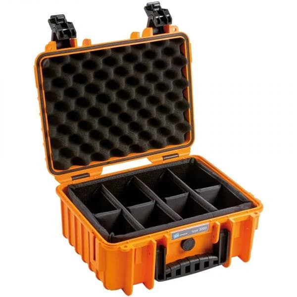 B&w Outdoor Case Tipo 3000 Divis?rias Remov?veis Orange - BWPP117ORPD