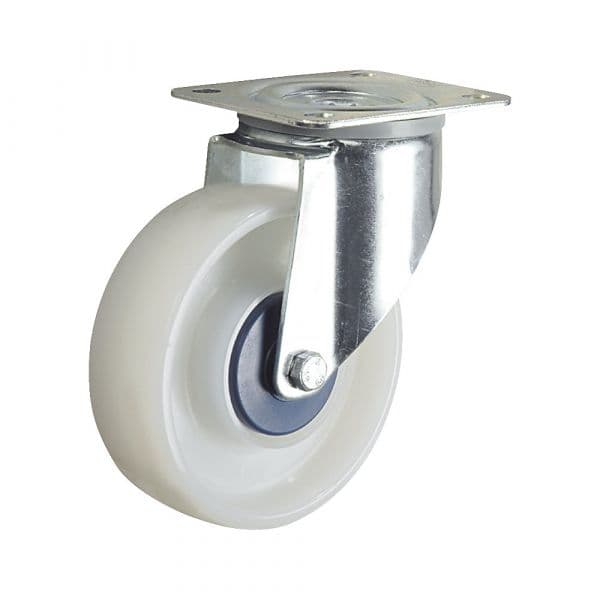 Tente Roda em Poliamida, Branco, Ø X Largura da Roda 125 X 40 mm, Roda Orientável - M1024308-969153